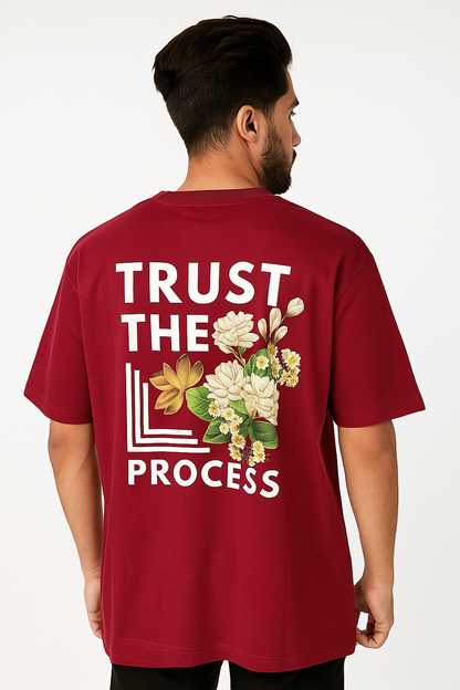 DRAVOX Oversized T-Shirt 240 GSM Premium Cotton - Maroon Edition