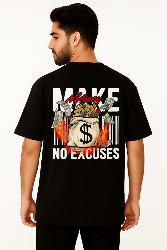 DRAVOX Oversized T-Shirt 240 GSM Premium Cotton - Black Edition