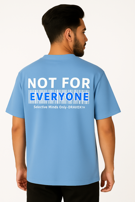 DRAVOX Oversized T-Shirt 240 GSM Premium Cotton - Sky Blue Edition